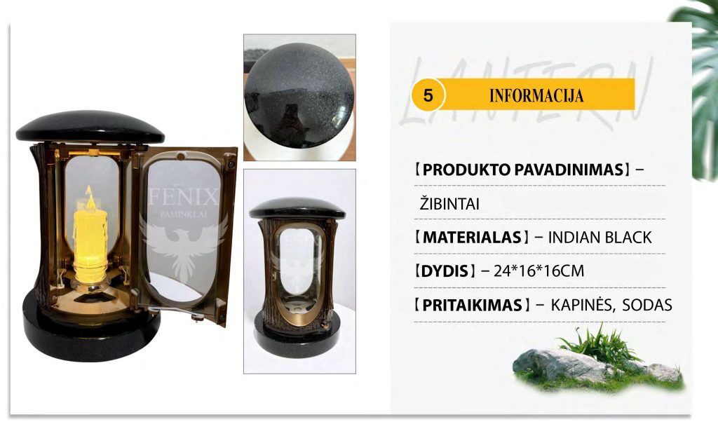 Žvakidės kapams internetu - Fenixpaminklai.lt